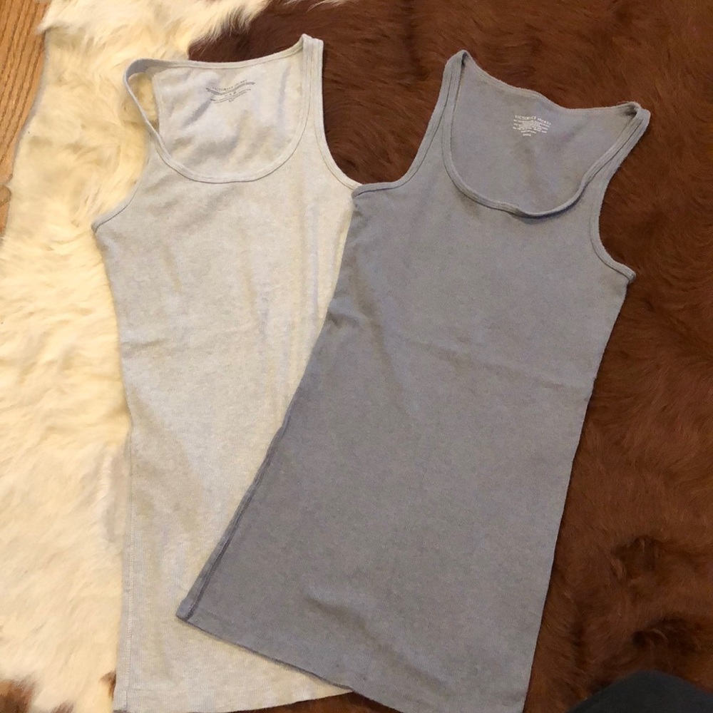 Victoria’s Secret Size S Gray and Heather Gray Tank Tops